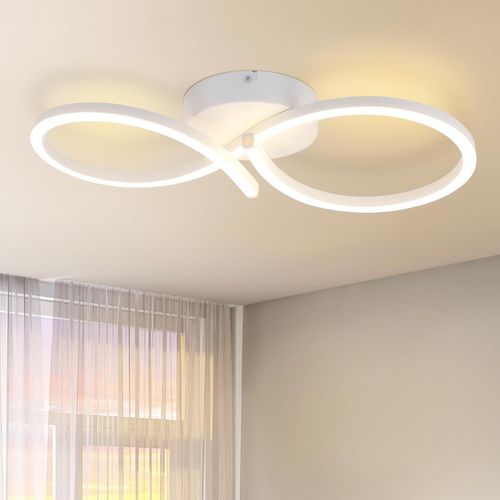 Plafonnier LED Créatif En Métal Blanc - Applique Murale 24w 3000k Pour Salon Et Couloir
