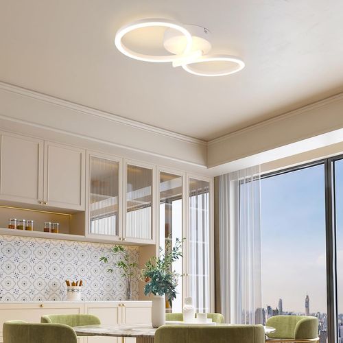 Plafonnier LED Créatif En Métal Blanc - Applique Murale 24w 3000k Pour Salon Et Couloir