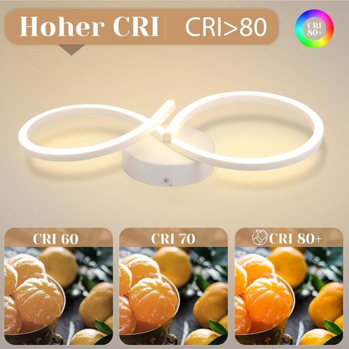 Plafonnier LED Créatif En Métal Blanc - Applique Murale 24w 3000k Pour Salon Et Couloir