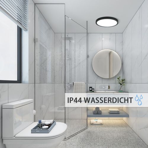 Plafonnier Salon 23 Cm Ip44 - Éclairage Pratique Et Étanche Pour Toutes Pièces