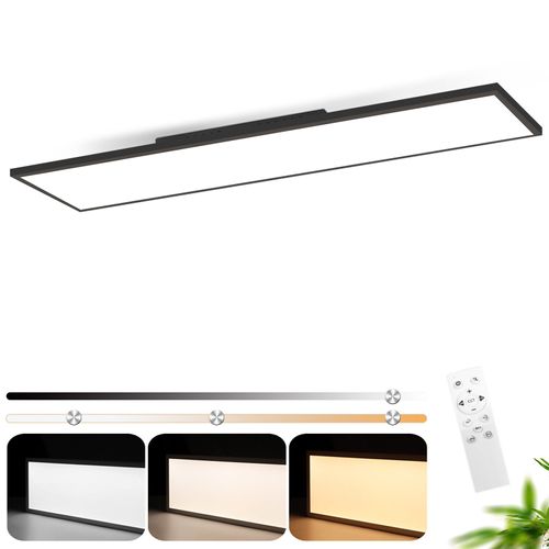 Plafonnier LED Dimmable Noir Avec Télécommande Pour Salon Et Bureau