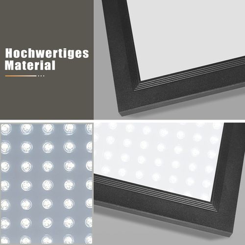 Plafonnier LED Dimmable Noir Avec Télécommande Pour Salon Et Bureau