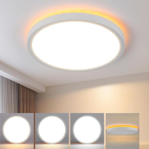 Plafonnier LED Design 22cm 18w Avec Intensité Variable Pour Cuisine Et Salon