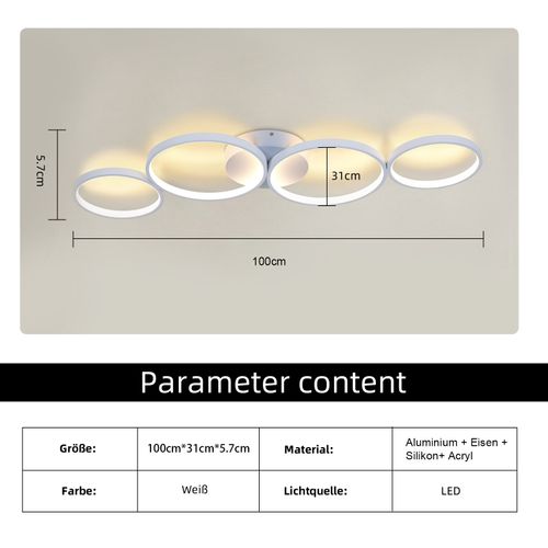 Plafonnier LED Moderne Avec Télécommande Pour Salon - Design Circulaire Unique