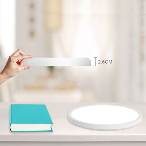 Plafonnier LED Blanc Whonzimmer 15w ∅18cm Pour Cuisine Et Couloir