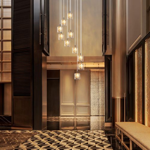 Lustre Salon 10 Lumières Moderne Métal G9 Cristal Cuisine Cage D'escalier