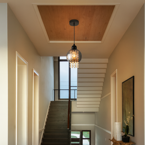 Suspension Salle à Manger E27 1 Flamme Lampe à Suspendre Salon Verre Moderne Pour Cuisine