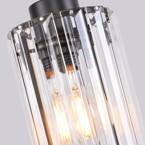 Suspension Moderne En Noir Cristal Avec 3 Flammes E27 Pour Salle à Manger