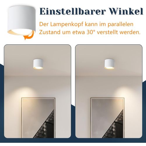 Plafonnier LED Blanc Gx53 Moderne Rond 5w Pour Chambre à Coucher
