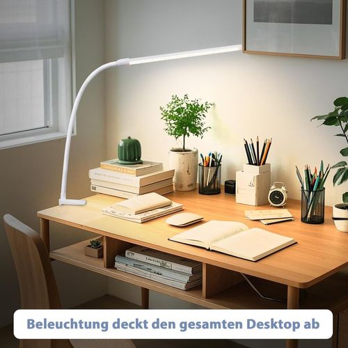 Lampe de bureau LED Blanc 5w Dimmable - Pince Réglable Avec Fonction De Charge
