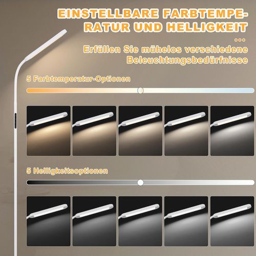 Lampadaire LED Blanc Flexible 11w 360° Pour Salon Et Canapé