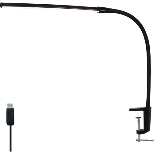 Lampe de bureau LED Noir 5w Dimmable - Pince Réglable Avec Fonction De Charge