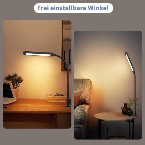 Lampe de bureau LED à Intensité Variable Avec Pince Et Fiche De 11w - Idéale Pour Bureau Et Salon