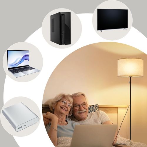 Lampadaire LED Rétro Avec Variateur Et Abat-jour En Tissu Pour Salon