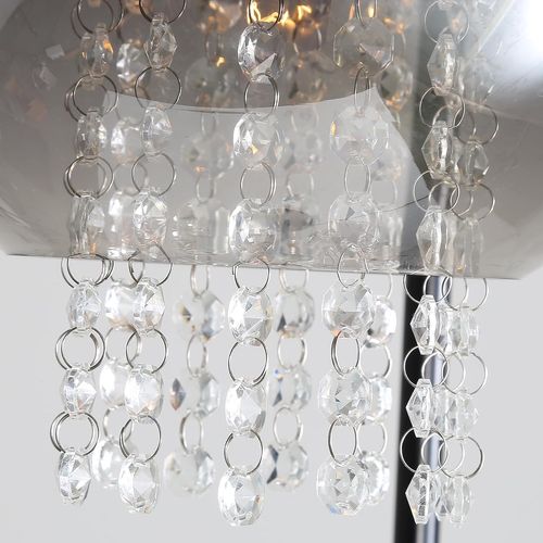 Lampadaire Contemporain E27 Gris Fumé En Cristal Pour Bureau Et Canapé