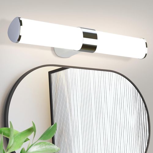 Lampe De Miroir De Salle De Bain Moderne 40cm En Chrome Avec Protection Ip44