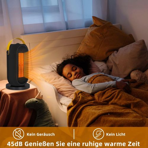 Radiateur Soufflant Céramique Électrique Avec Oscillation 70° - Chauffage Silencieux 1200w