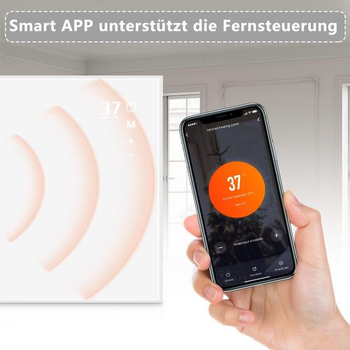 Chauffage Infrarouge 450W Mural Énergétiquement Efficace Avec Télécommande Pour Chambre Et Hôtel