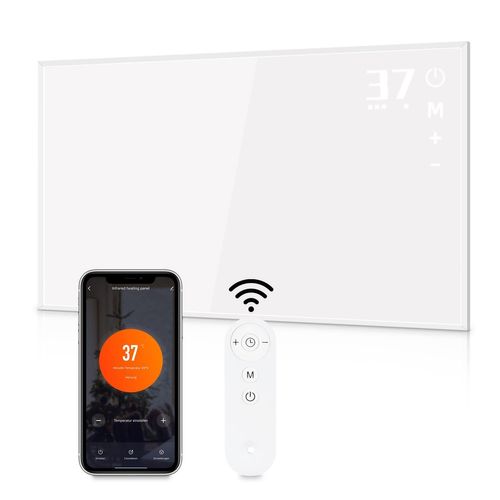 Chauffage Infrarouge 450W Mural Énergétiquement Efficace Avec Télécommande Pour Chambre Et Hôtel