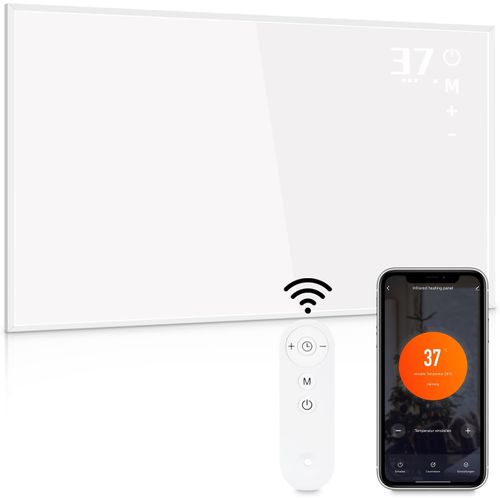 Chauffage Infrarouge 600W Mural Avec Télécommande - Économie D'énergie Pour Chambres Et Hôtels