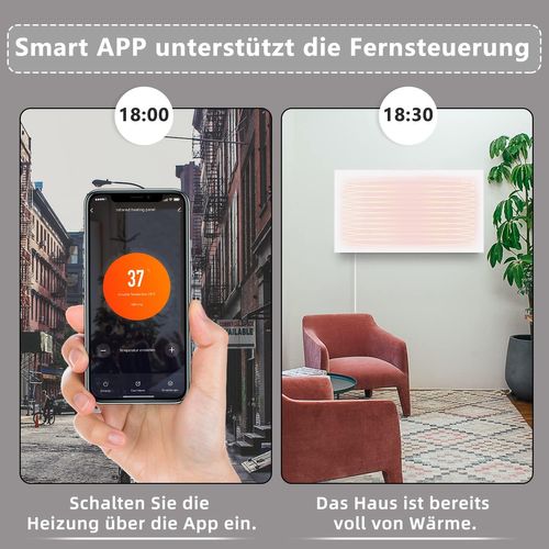 Chauffage Infrarouge 600W Mural Avec Télécommande - Économie D'énergie Pour Chambres Et Hôtels