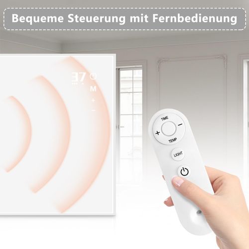 Chauffage Infrarouge 450W Mural Énergétiquement Efficace Avec Télécommande Pour Chambre Et Hôtel