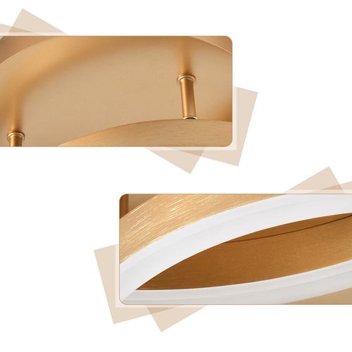 Plafonnier LED Dimmable 90w De Style Vintage Avec Télécommande - 98cm