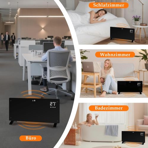 Chauffage électrique  2000w Radiateur Autonome Avec Télécommande Pour Chambres à Coucher