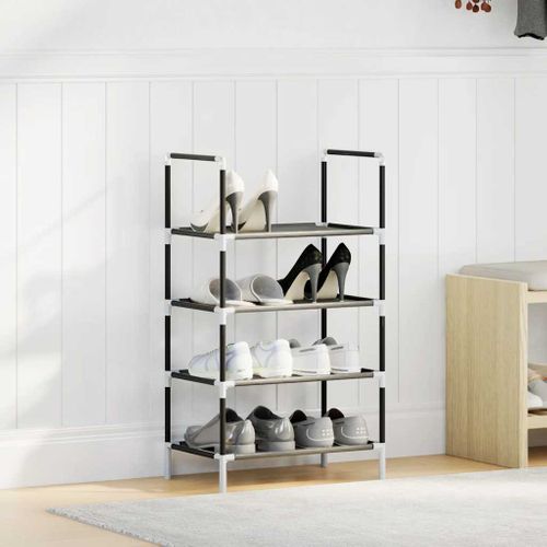 Étagère à Chaussures 4 Niveaux 44x28x77 Cm Tissu Non-tissé