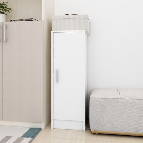 Armoire à Chaussures Blanc 32x35x92 Cm Aggloméré