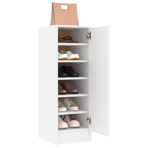 Armoire à Chaussures Blanc 32x35x92 Cm Aggloméré