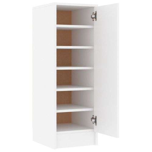 Armoire à Chaussures Blanc 32x35x92 Cm Aggloméré