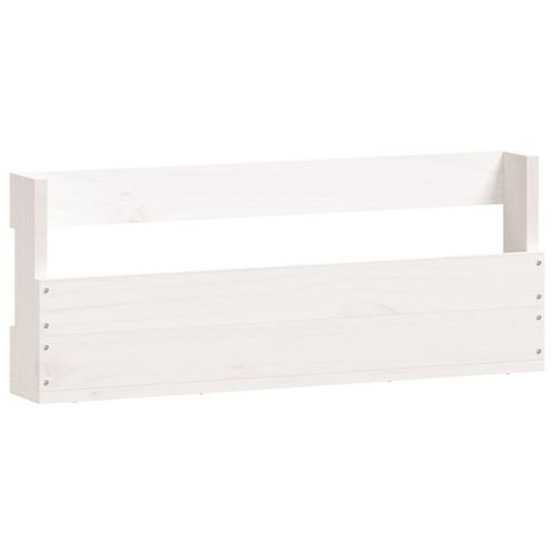 Étagères à Chaussures Murales 2 Pièces Blanc 59x9x23 Cm Pin Massif
