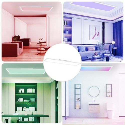 Plafonnier LED à Intensité Variable Pour Salon Changement De Couleur Rgb Cuisine Fête