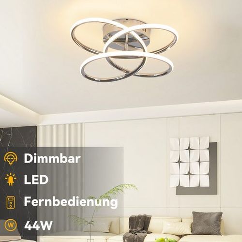 Plafonnier LED Salon Métal 36cm Forme Papillon Plafonnier Blanc Dimmable