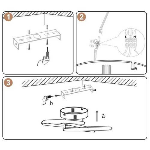 Plafonnier LED Salon Métal 36cm Forme Papillon Plafonnier Blanc Dimmable