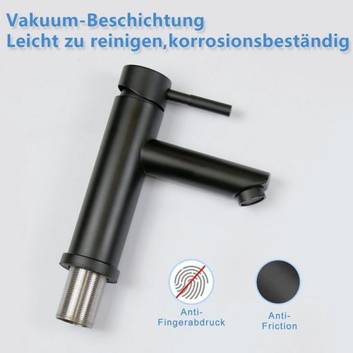 Robinet De Lavabo Noir Mitigeur Monocommande Haute Pression Pour Cuisine