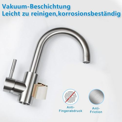 Robinet De Lavabo, Robinet De Lavabo Rotatif à Haute Pression Tige De Traction En Acier Inoxydable