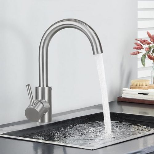 Robinet De Lavabo, Robinet De Lavabo Rotatif à Haute Pression Tige De Traction En Acier Inoxydable