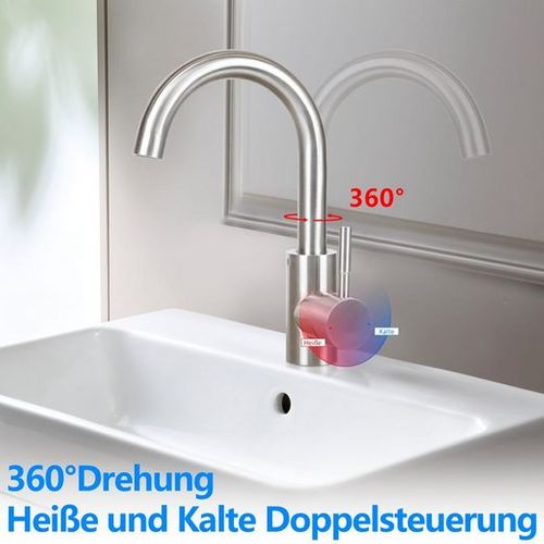 Robinet De Lavabo, Robinet De Lavabo Rotatif à Haute Pression Tige De Traction En Acier Inoxydable