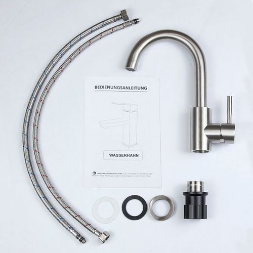 Robinet De Lavabo, Robinet De Lavabo Rotatif à Haute Pression Tige De Traction En Acier Inoxydable