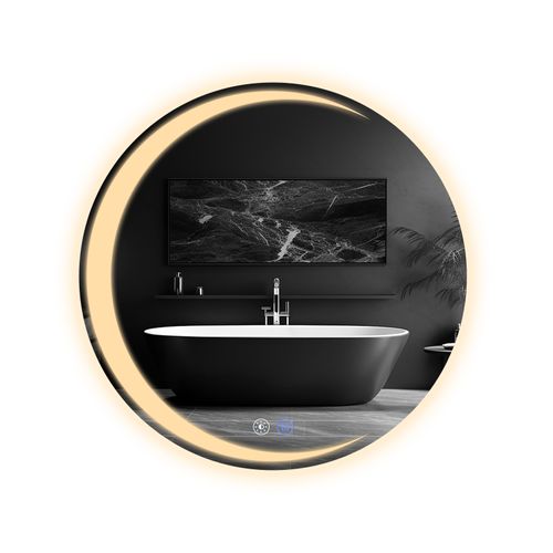Miroir De Salle De Bain Avec Éclairage Miroir De Salle De Bain Rond Moderne Ip44