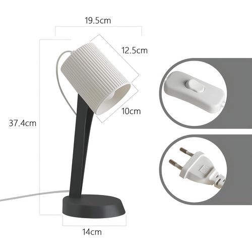 Lampe De Table De Style Campagnard Moderne Avec Câble De Salon Avec Interrupteur à Bascule