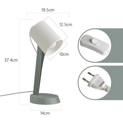 Lampe De Table Lot de 2 Moderne Avec Câble De Salon Avec Interrupteur à Bascule