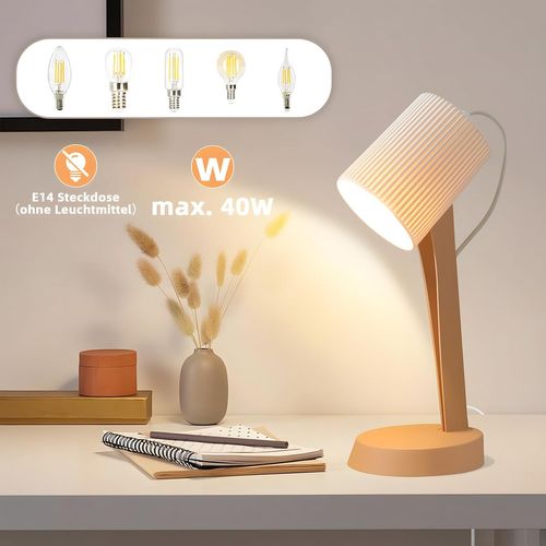 Lampe De Table Blanche Avec Câble De Salon Avec Interrupteur à Bascule