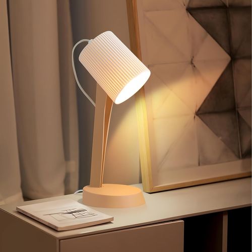 Lampe De Table Blanche Avec Câble De Salon Avec Interrupteur à Bascule
