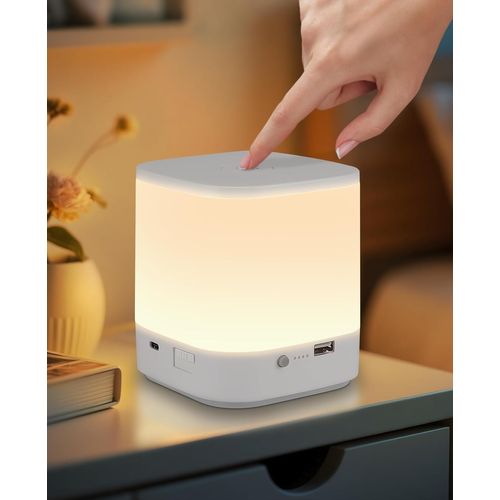 Lampe à Poser De Table LED Blanche Tactile Intensité Variable Sans Fil - Idéale Pour La Chambre