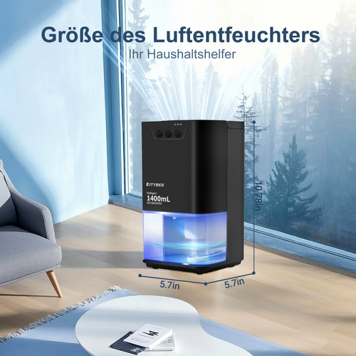 EasyAcc® DésHumidificateur 2000 ML, 3 Modes de Déshumidification Électrique Silencieux (500-650 ml/jour), 7 LED de Couleur, Arrêt Automatique, Portable pour Salle de Bain et Chambre, Blanche EasyAcc® DésHumidificateur 2000 ML, 3 Modes de Déshumidification Électrique Silencieux (500-650 ml/jour), 7 LED de Couleur, Arrêt Automatique, Portable pour Salle de Bain et Chambre, Blanche