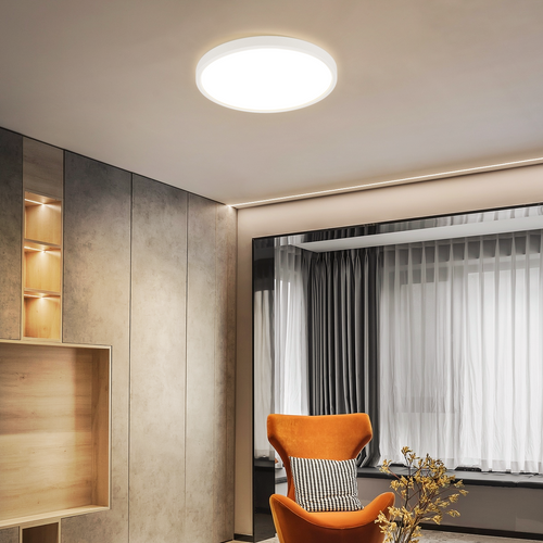 LED Rond Plafonnier Blanc 30 Cm 24w Pour Salle De Bain Cuisine Chambre Et Couloir