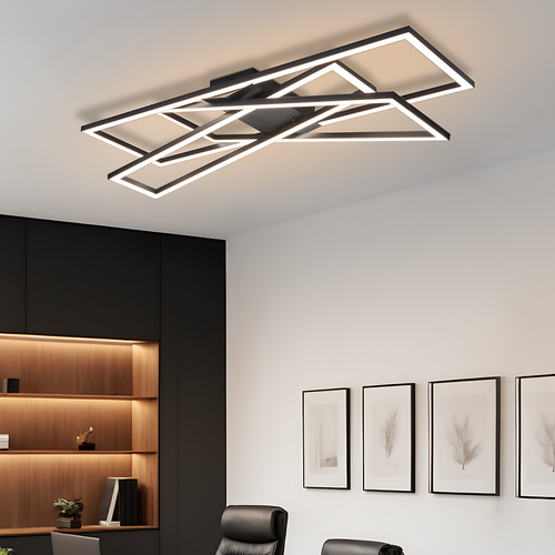 Plafonnier LED Pour Chambre à Coucher - Noir 45 W